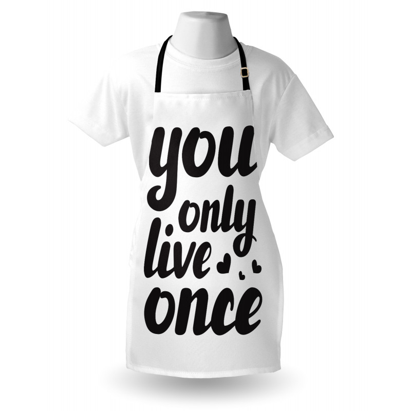 You Only Live Once Words Apron