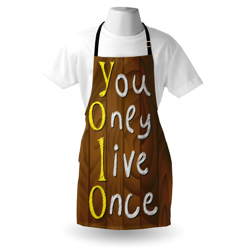 Wooden Rustic Board Words Apron