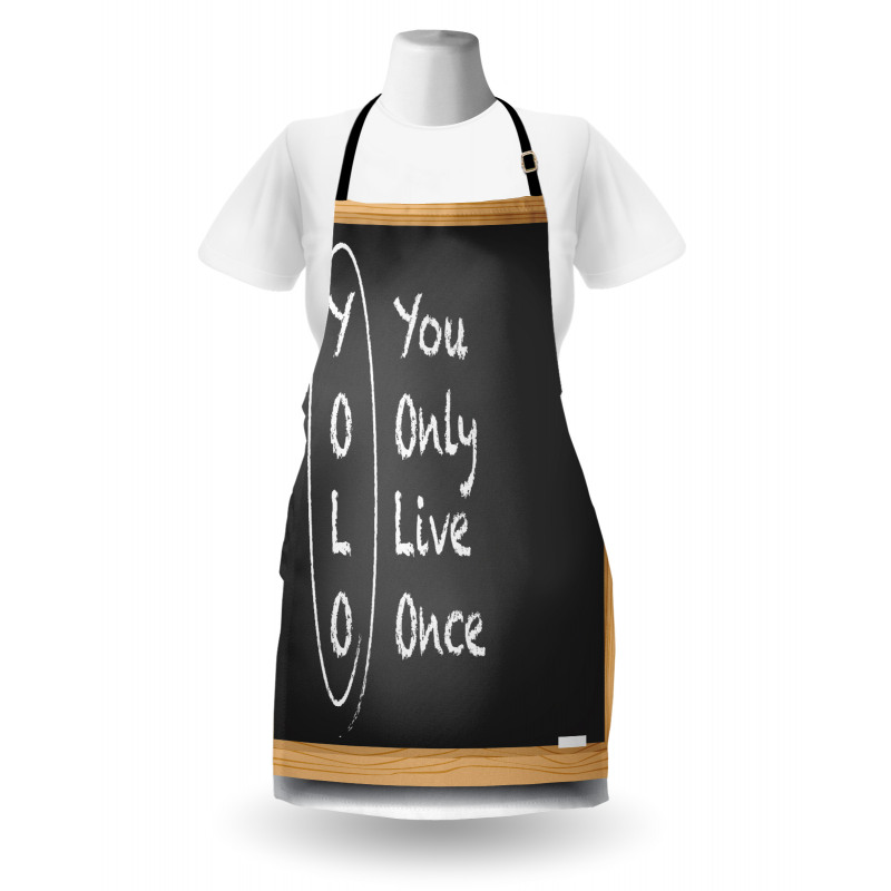 Life Words on Chalkboard Apron