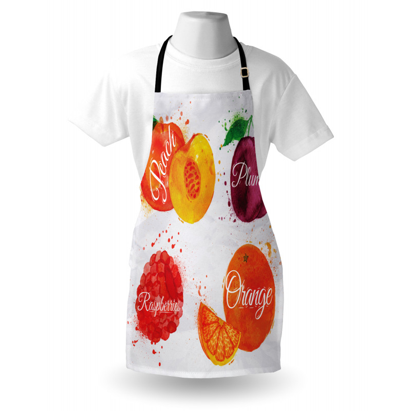 Peach Raspberry and Plum Apron