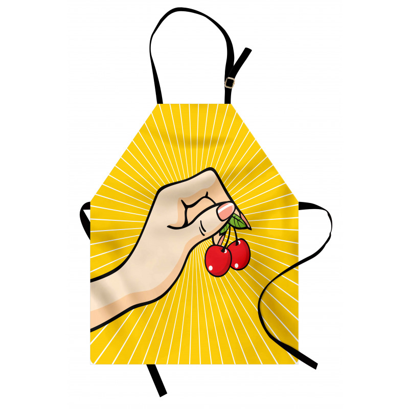 Retro Pop Art Cherries Apron