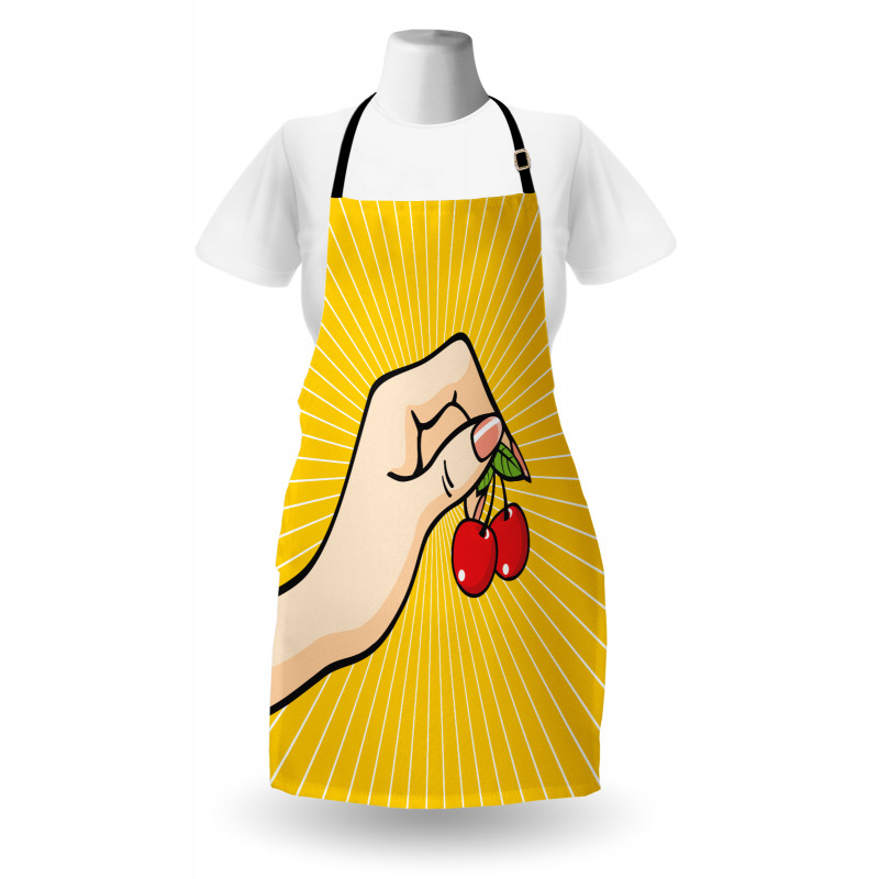 Retro Pop Art Cherries Apron