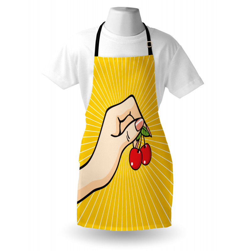 Retro Pop Art Cherries Apron