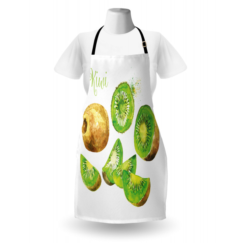 Exotic Vegan Kiwi Pattern Apron