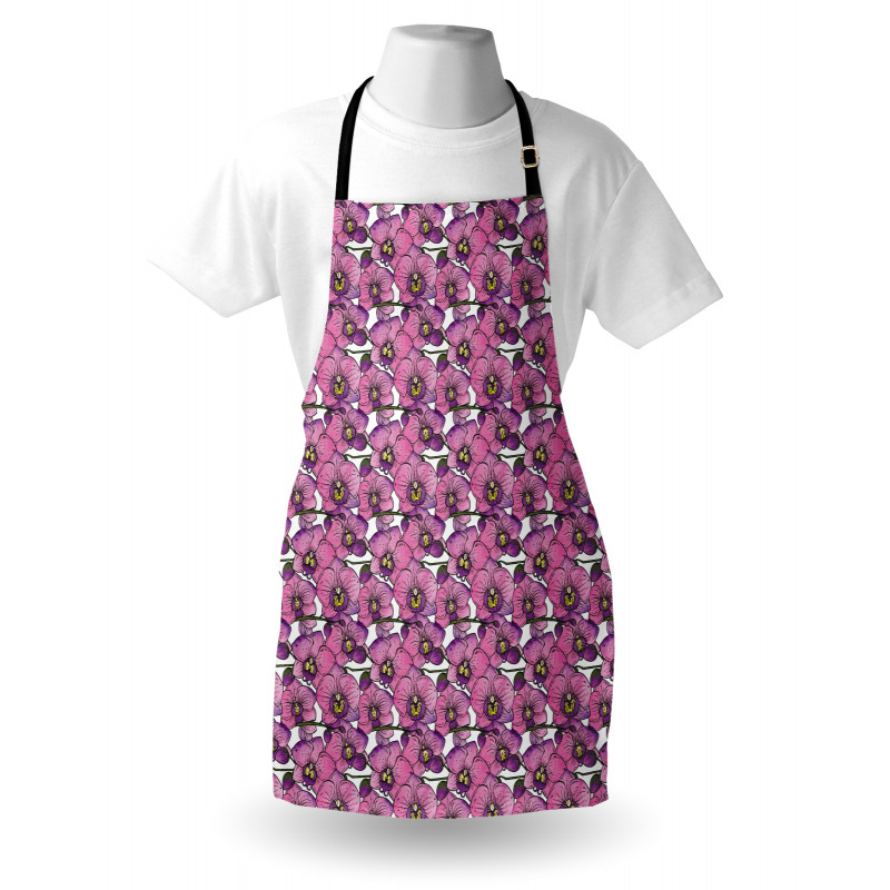 Exotic Orchid Blossoms Apron