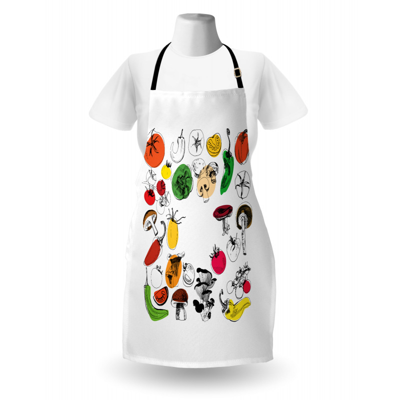 Doodle Food Artwork Apron