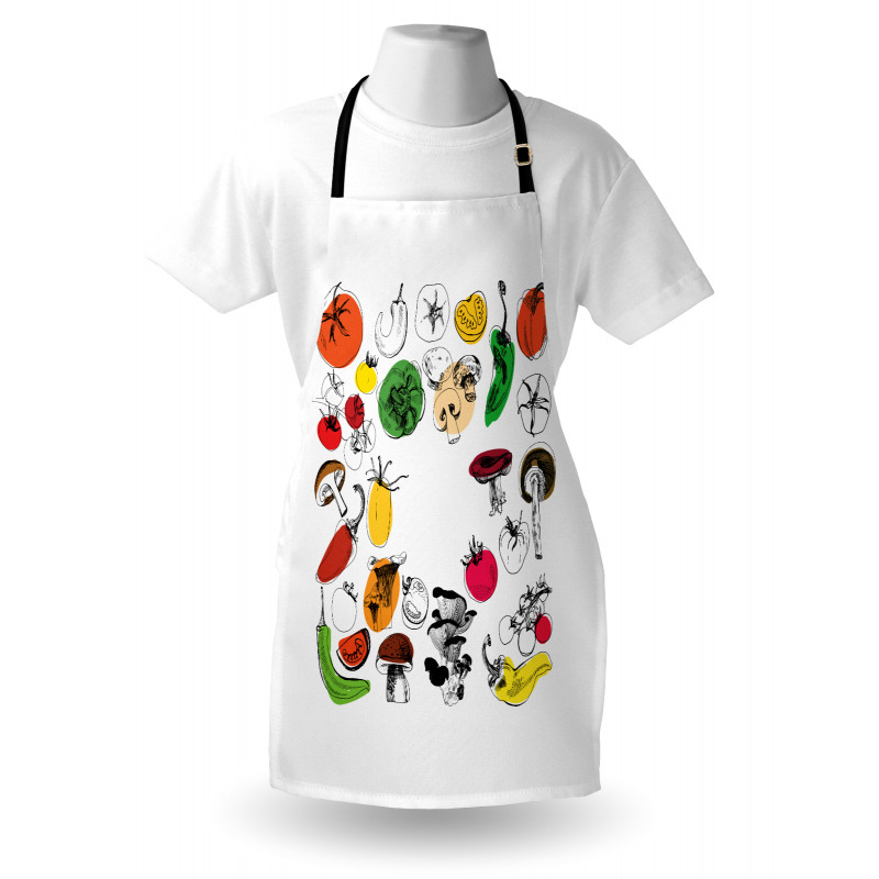 Doodle Food Artwork Apron