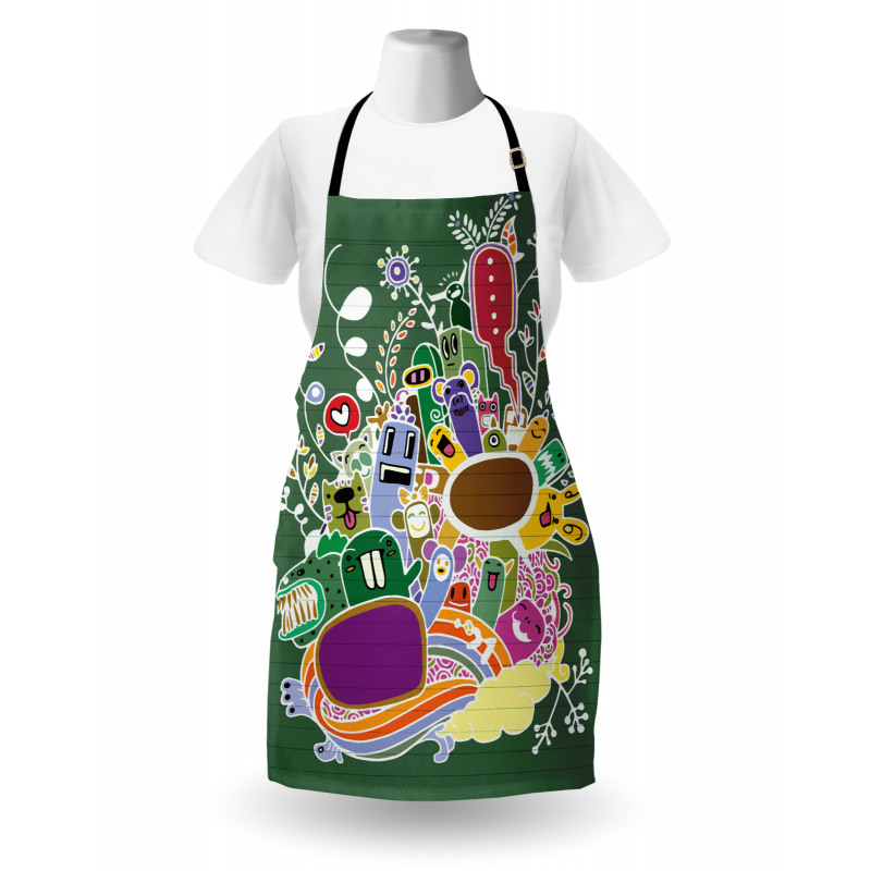 Monsters and Animals Apron