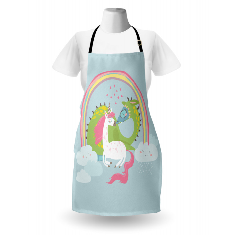 Dragon Unicorn Love Apron