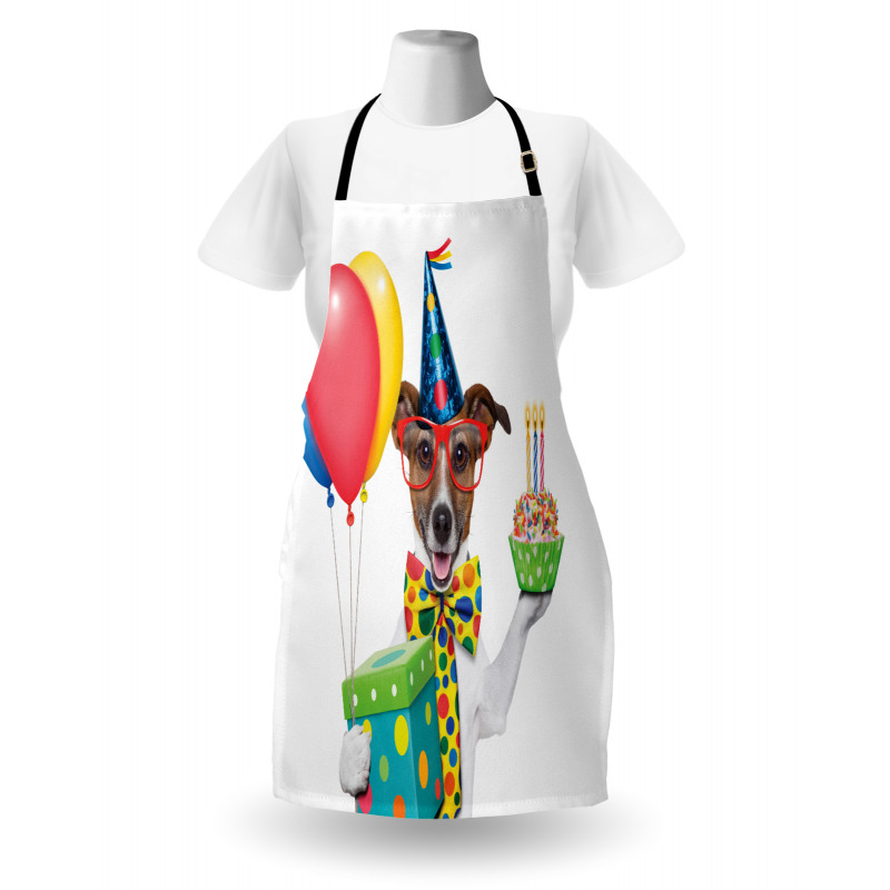 Party Dog and Balloons Apron