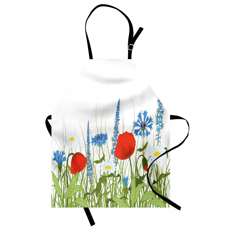 Bloomed Poppy Flowers Apron