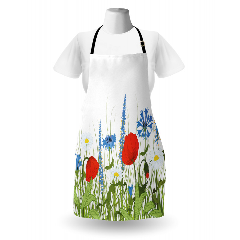 Bloomed Poppy Flowers Apron