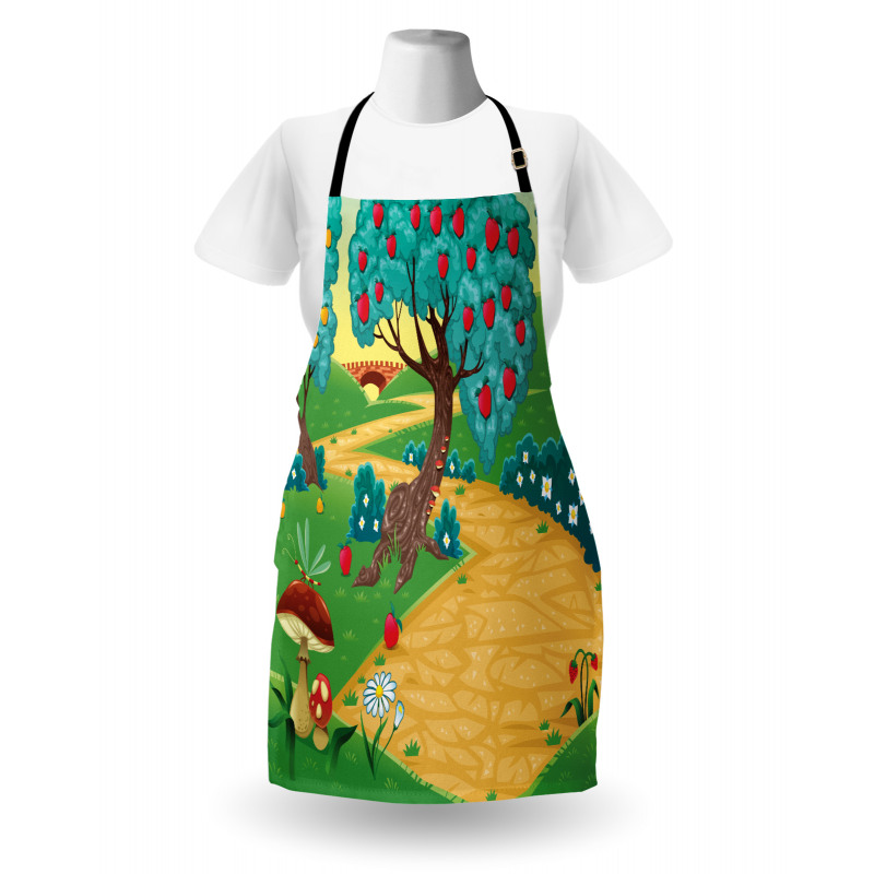 Apple Tree and Dragonfly Apron