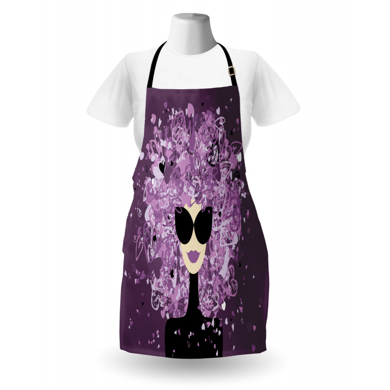Woman Hearted Hairstyle Apron