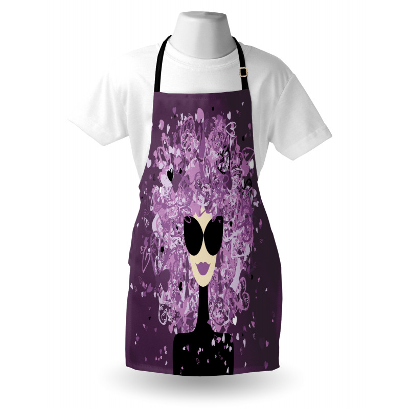 Woman Hearted Hairstyle Apron