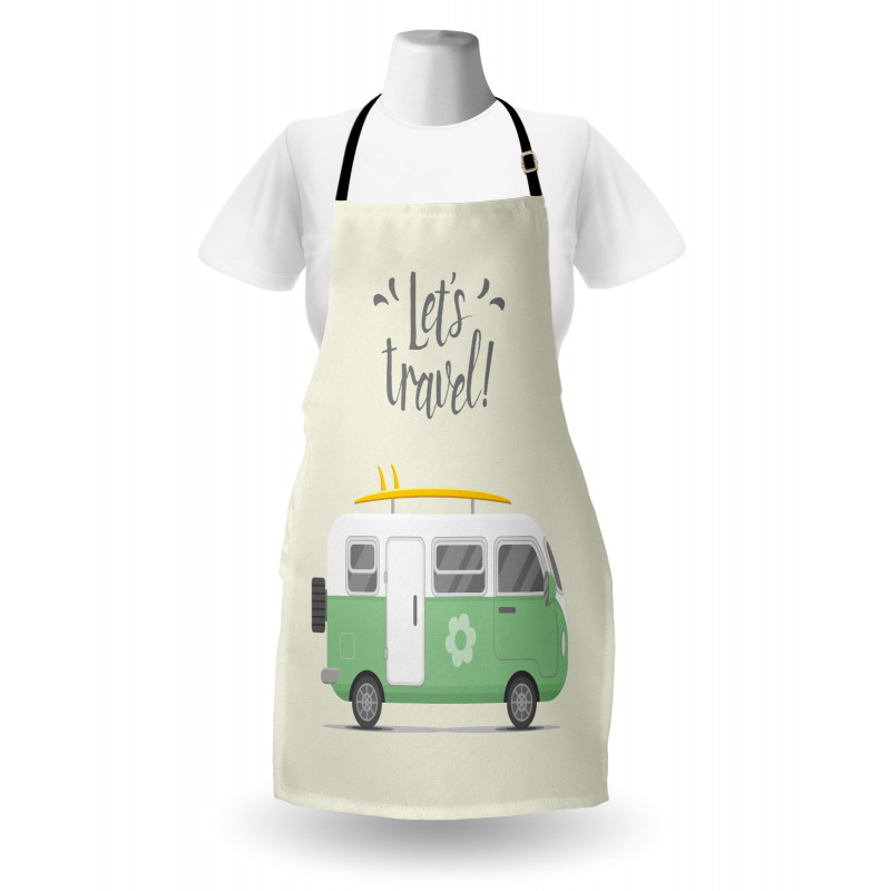 Lets Travel Message Apron