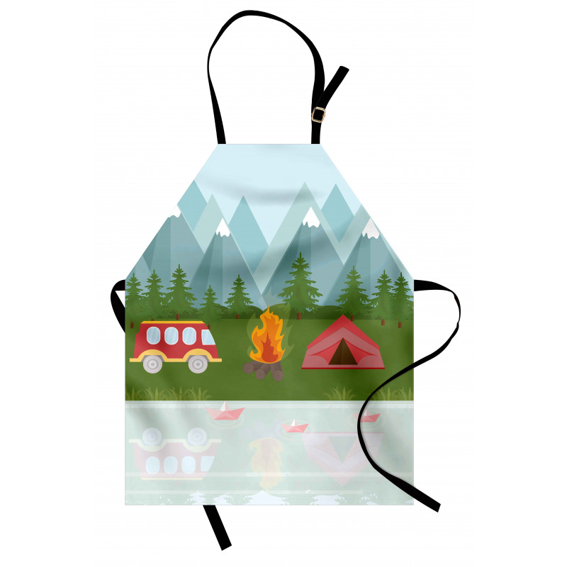 Cartoon Caravan Tent Apron