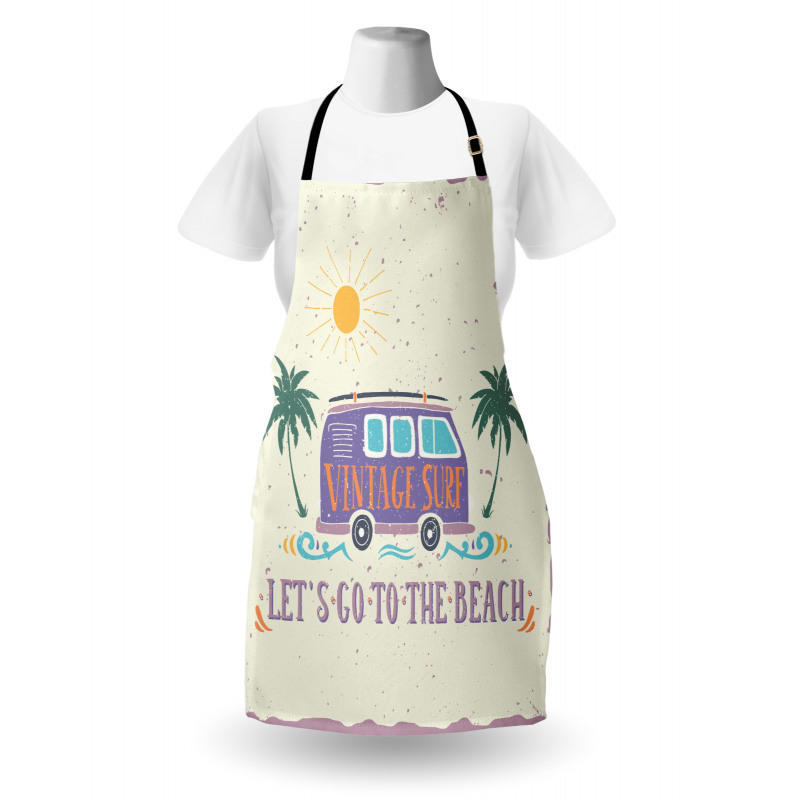 Grunge Beach Words Apron