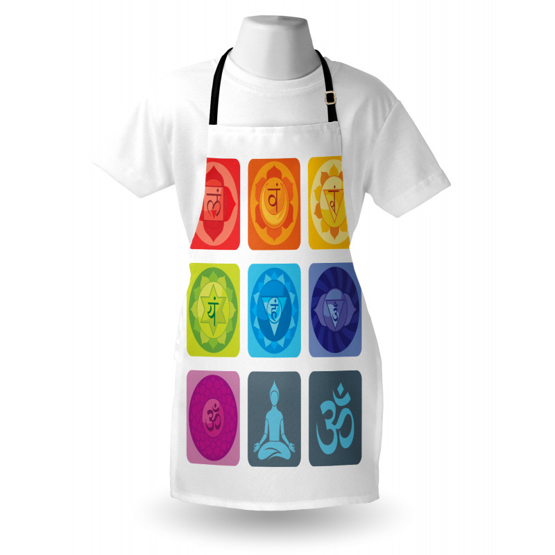 Round Edges Figures Yoga Apron