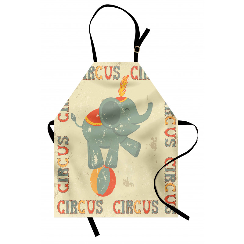 Retro Print Elephant Apron