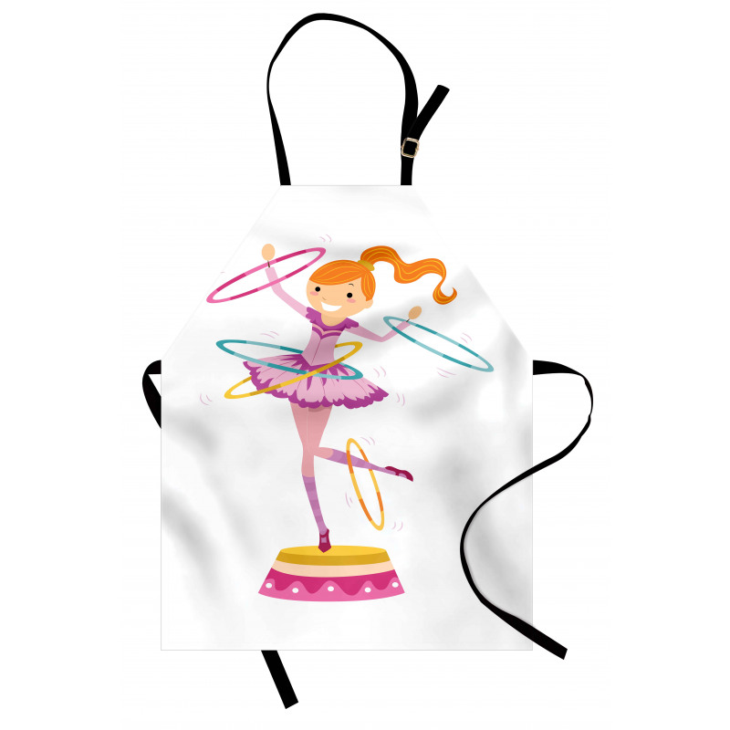 Girl Twirling Hoops Apron