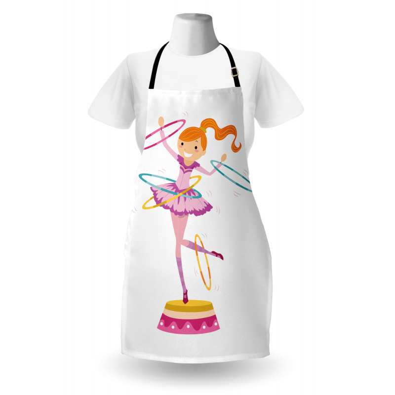 Girl Twirling Hoops Apron