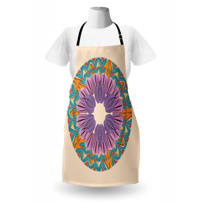 Rotating Zigzag Lines Apron