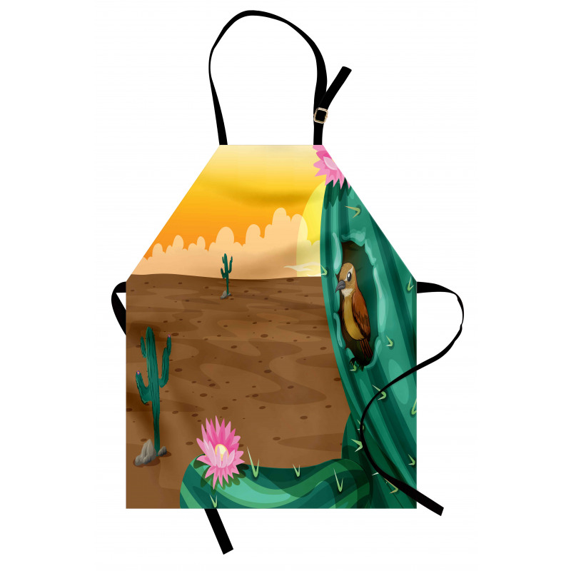 Desert Cactus and Bird Apron