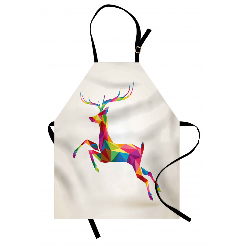 Colorful Fractal Deer Apron