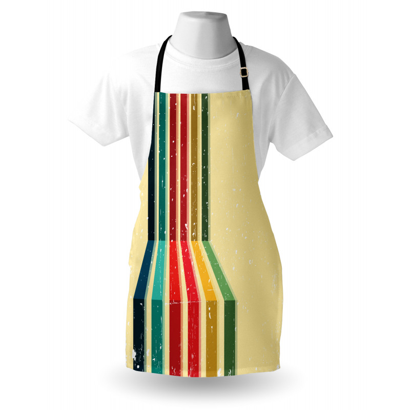 Vintage Colorful Strips Apron