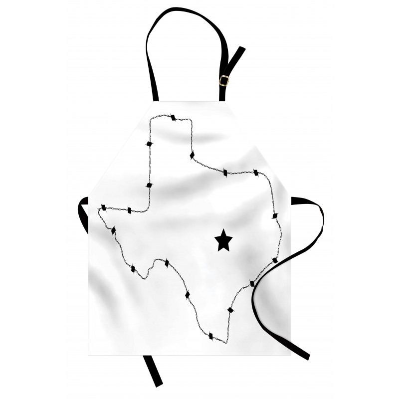 Barbed Wire Map Apron