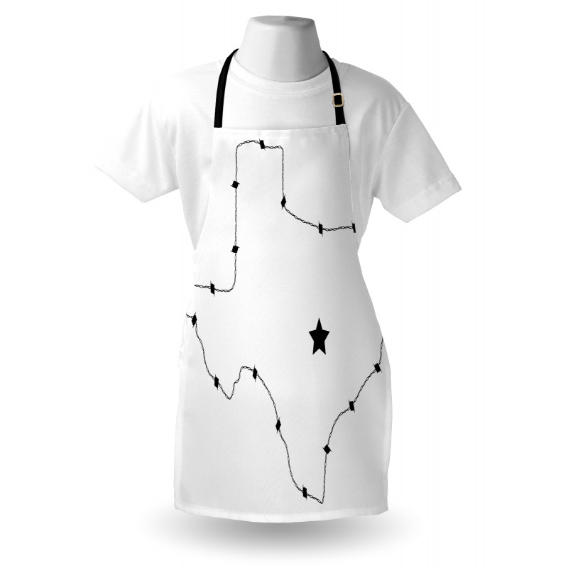 Barbed Wire Map Apron