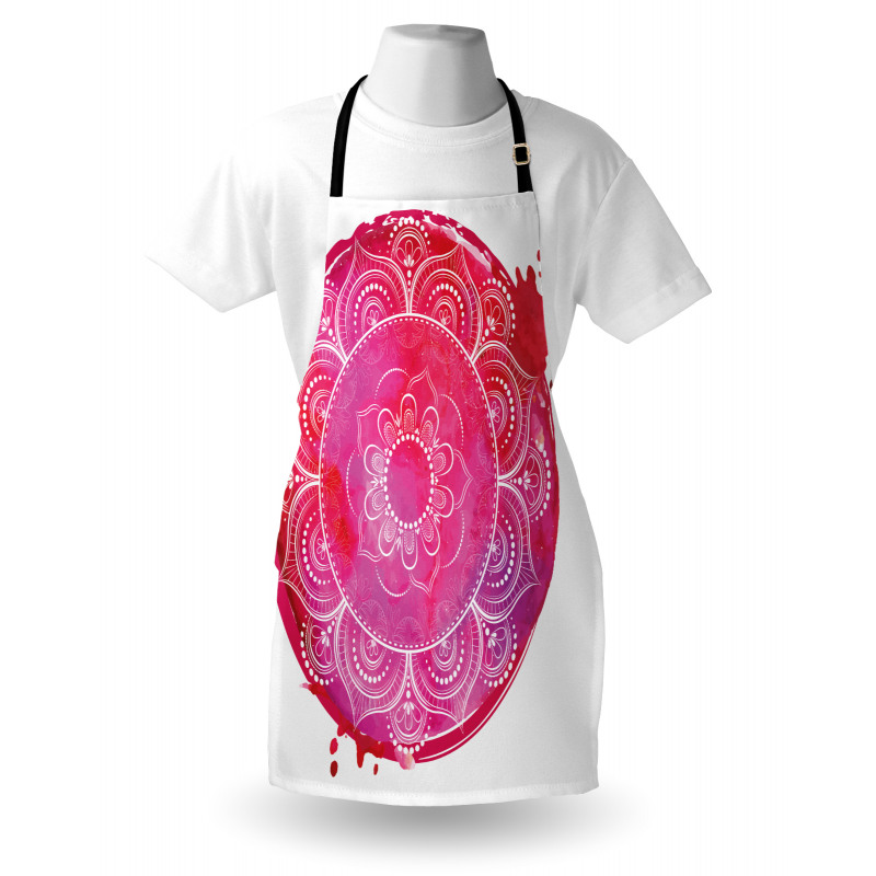 Pink Watercolor Mandala Apron