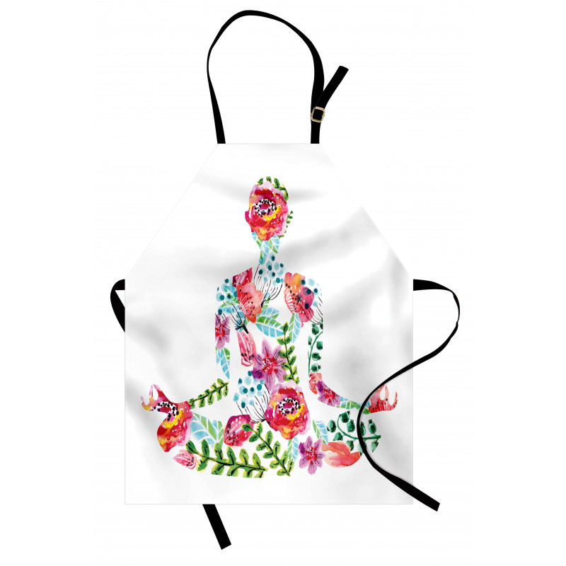 Silhouette with Flowers Apron