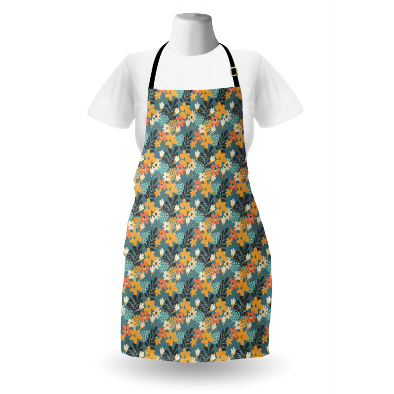 Abstract Garden Doodle Apron