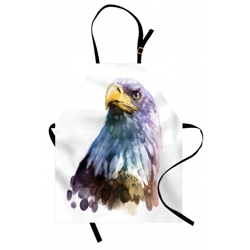Watercolor Bald Eagle Apron