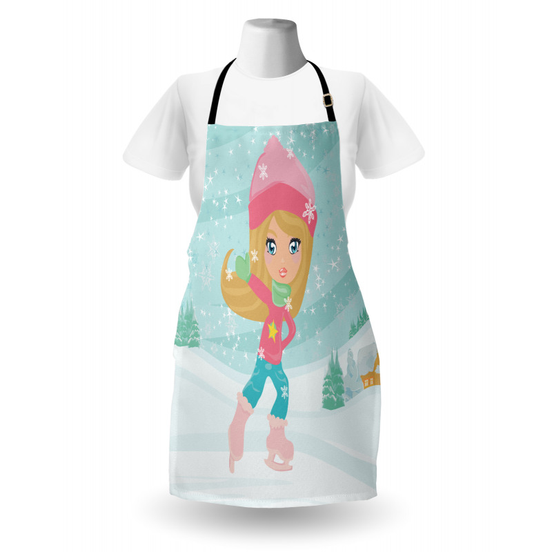 Little Girl Skating Apron