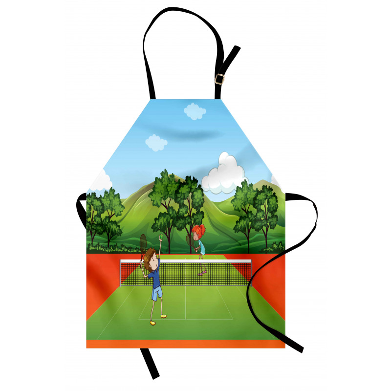 Friends Play Tennis Apron