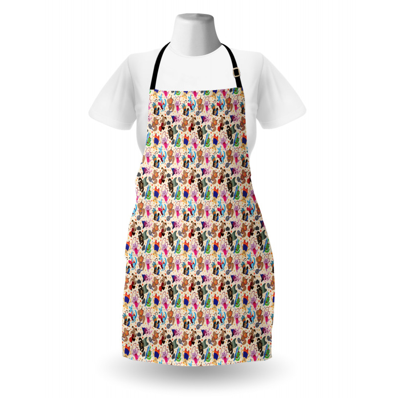 Exercising Cartoon Apron