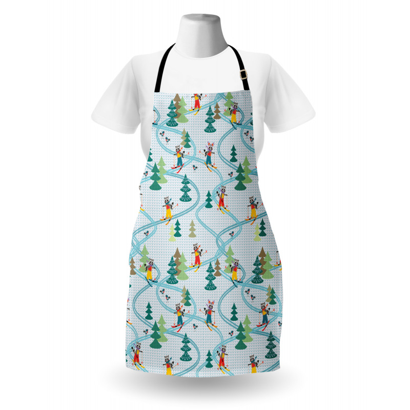 Skiing Raccoon Apron