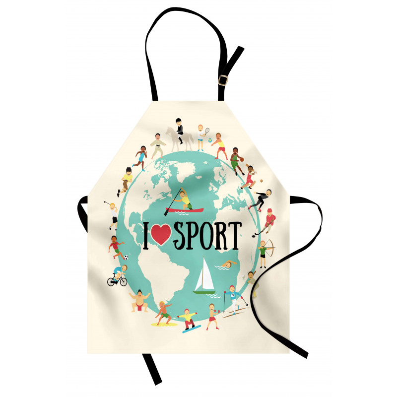 I Love Sports Words Apron