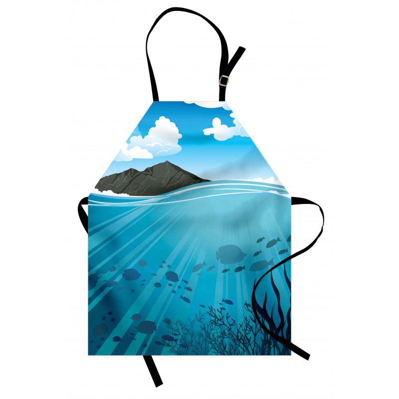 Fishes Sea Mountain Apron