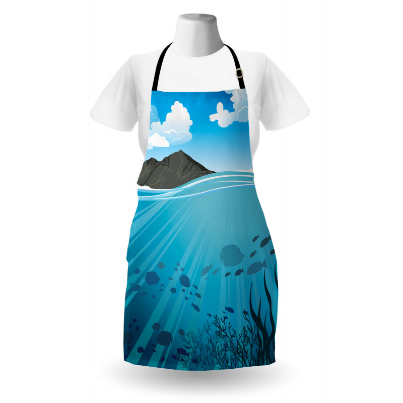 Fishes Sea Mountain Apron