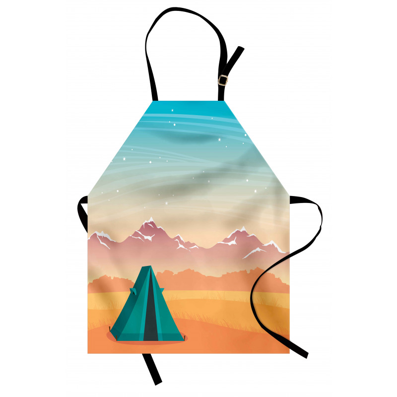 Travel Tent Mountains Apron