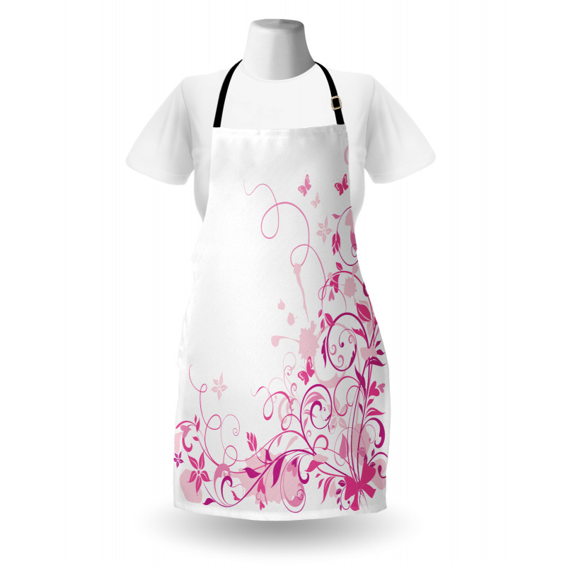 Swirls Butterflies Leaves Apron