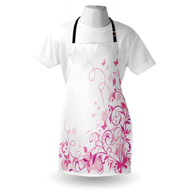 Swirls Butterflies Leaves Apron