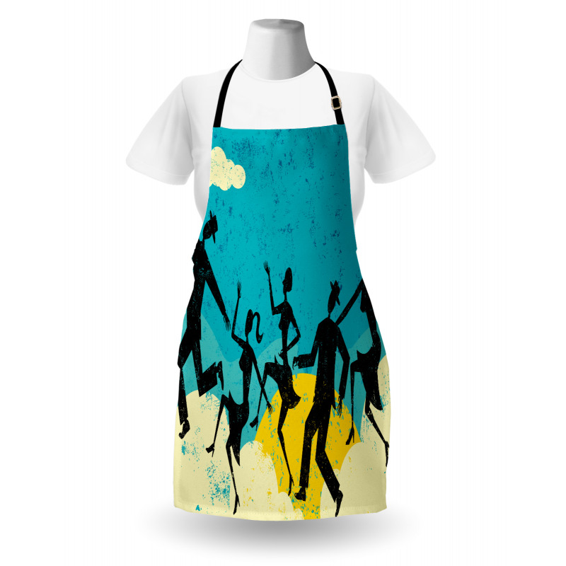 Grunge Silhouette Dancing Apron