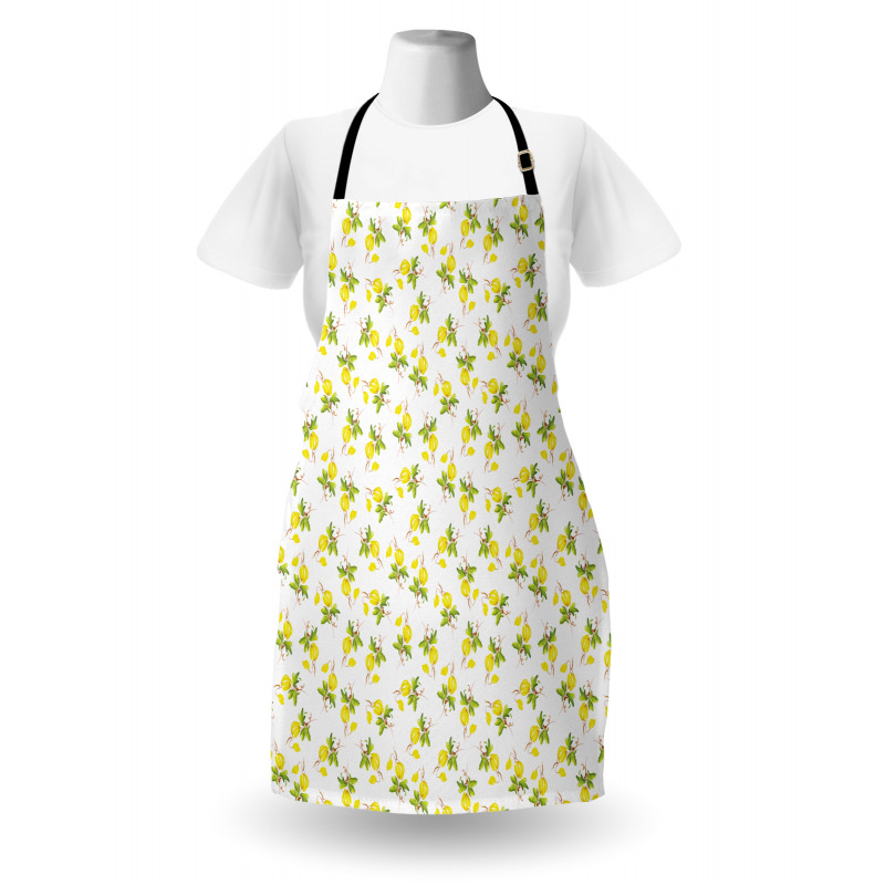 Watercolored Lemons Apron