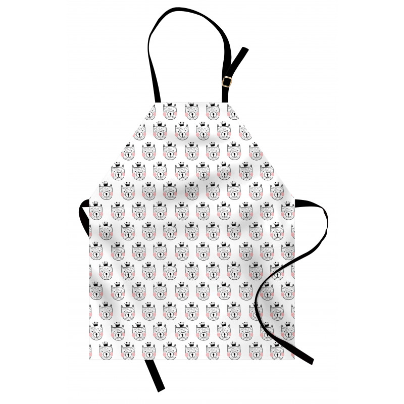 Funny Crowned Bears Apron