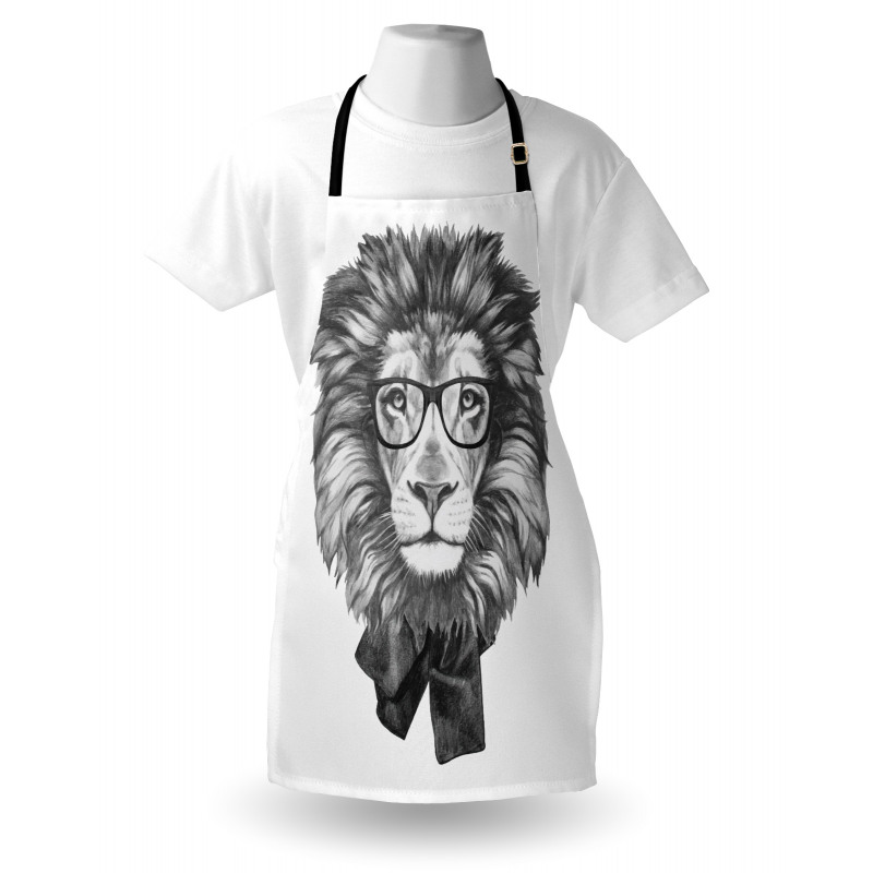 Hipster Animal in Glasses Apron